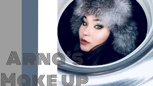 典型前单后双的欧美妆...